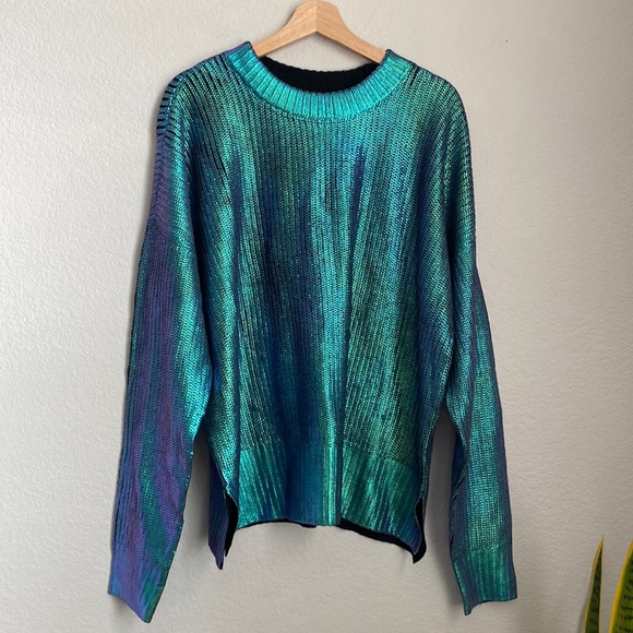 Beach Riot Callie Galaxy Shine Metallic Sweater Size Large NWT - Picture 5 of 13
